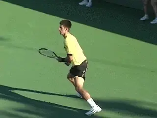 A person playing tennis Description automatically generated