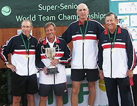 A group of men holding a trophy Description automatically generated with medium confidence