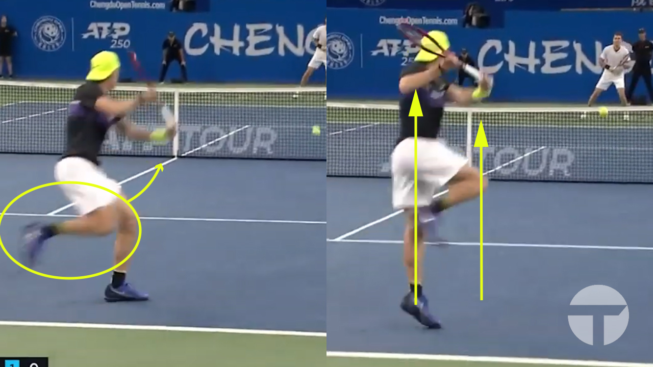 Shapovalov's Jumping Backhand Mechanics