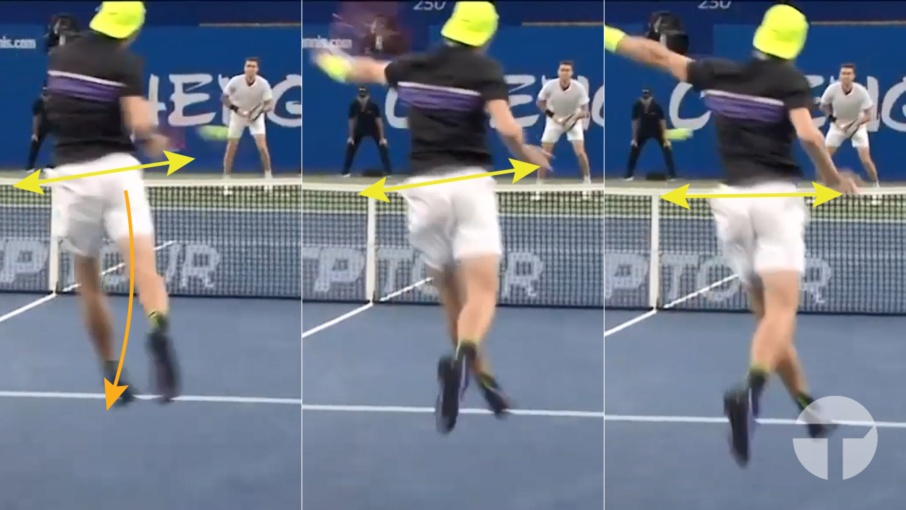 Shapovalov's Jumping Backhand Mechanics