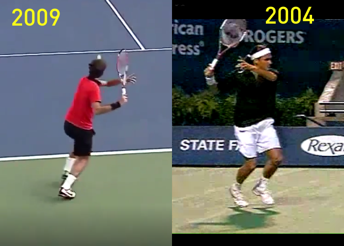 How Roger Federer's Forehand Changed