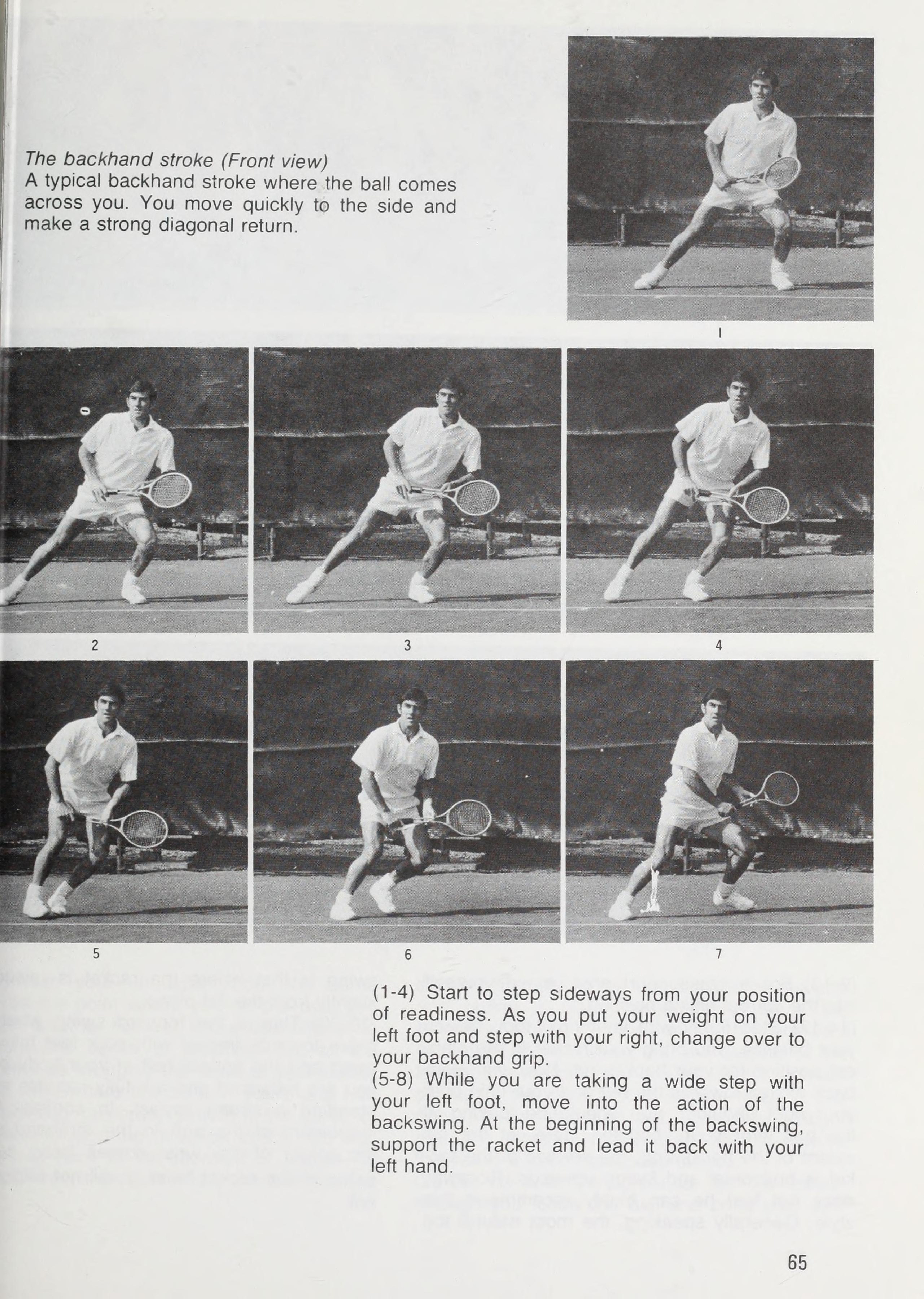 Tuyệt kỹ Backhand Slice góc nhìn trực diện của Ken Rosewall