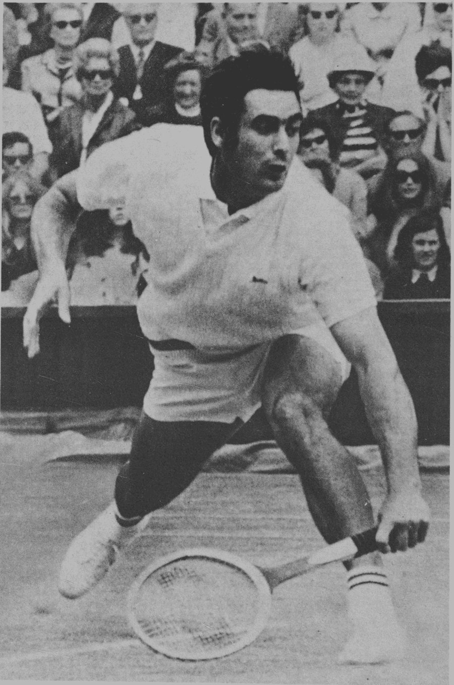 Roger Taylor is a perfect example of a tennis player who has used courage to pull himself to the top of the tennis ladde