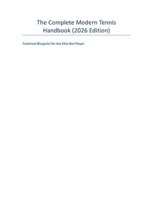 Bìa sách Modern Tennis Volley Handbook 2026