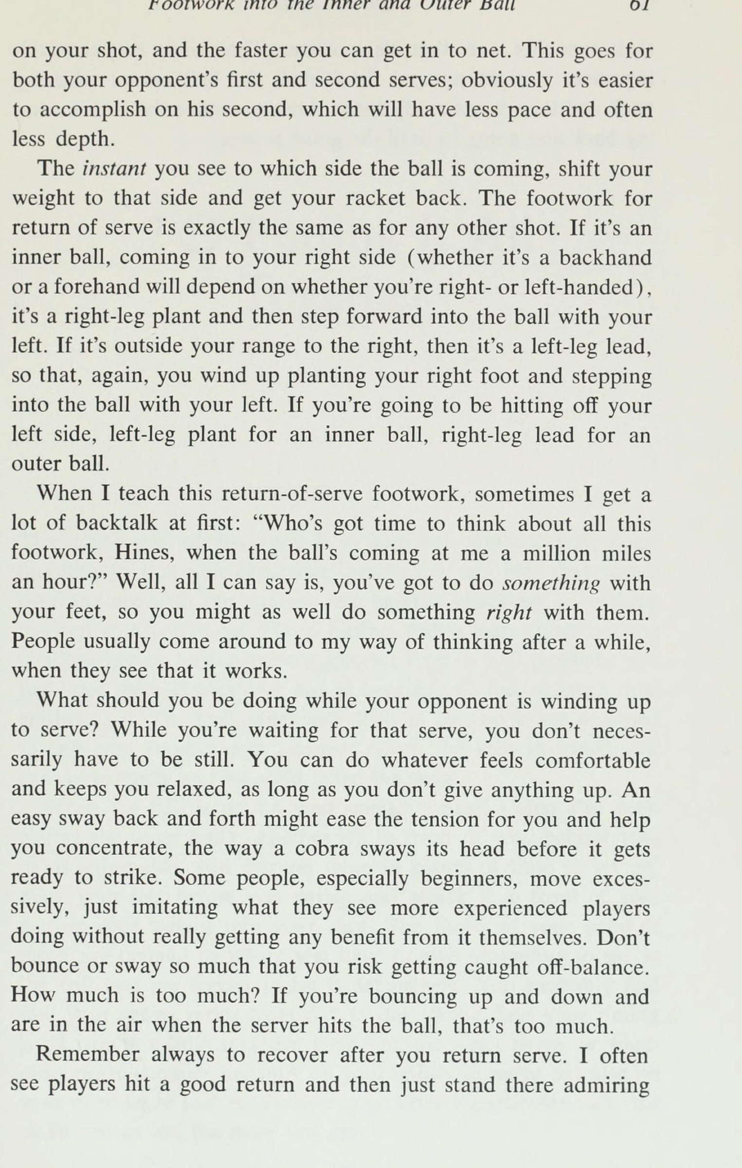 Kỹ Thuật Phanh Chân Sau & Bước Vào Bóng Khi Đón Bóng Ngoài (Outer Ball)