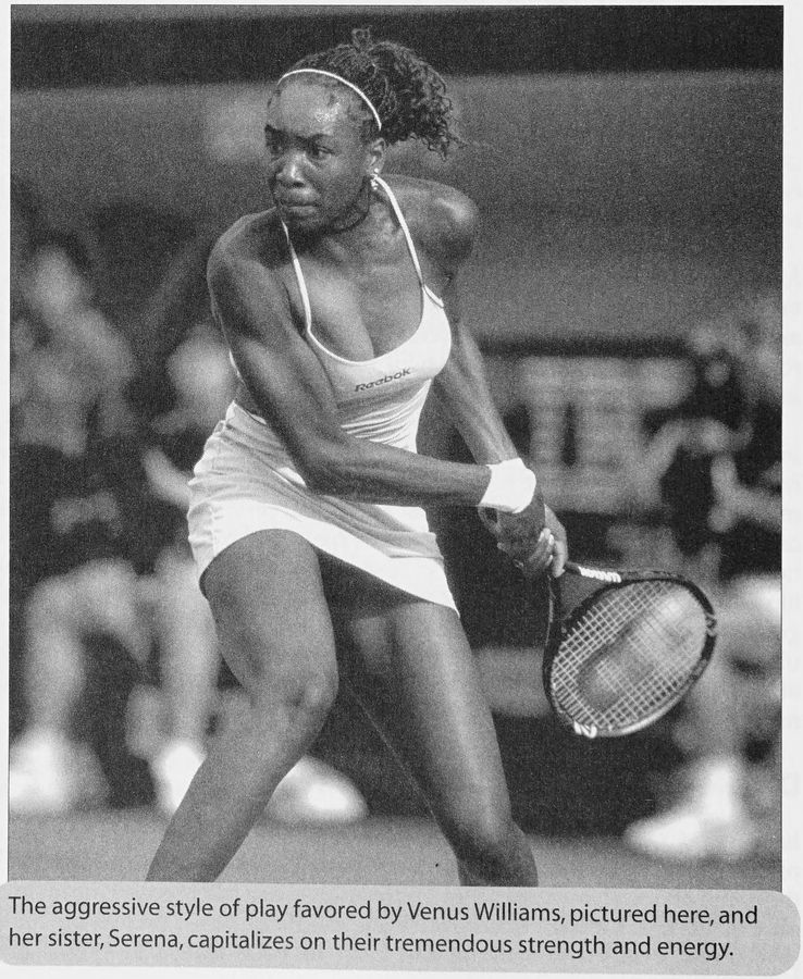 Ảnh: Lối chơi tấn công của chị em Venus và Serena Williams cùng những cú trả giao bóng uy lực luôn gây áp lực khiến đối thủ mắc lỗi hoặc tạo cơ hội dứt điểm dễ dàng.